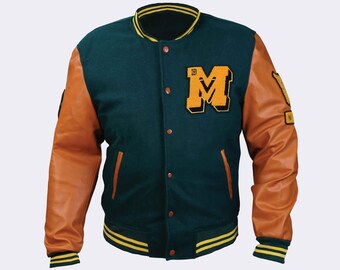 tommy hilfiger men's retro varsity letterman's bomber jacket