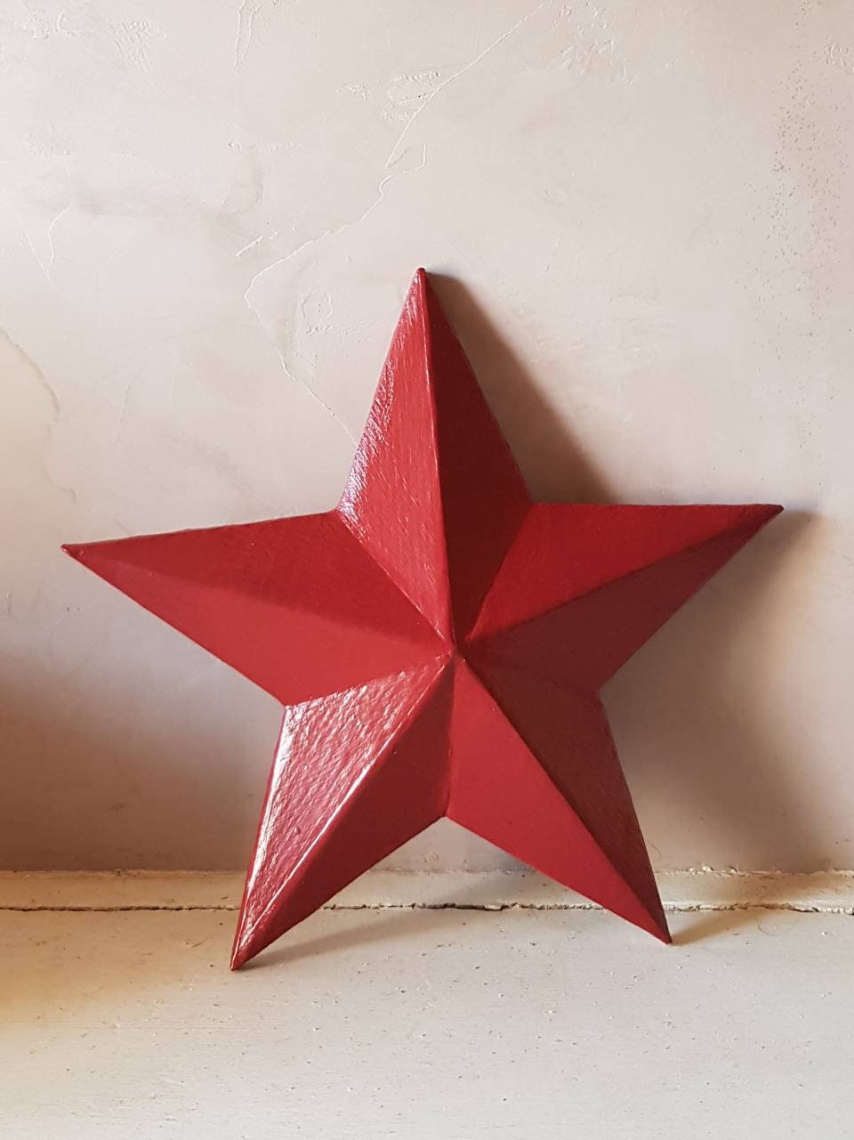 Étoile 3D Au Firmament Rouge Sang de Boeuf
