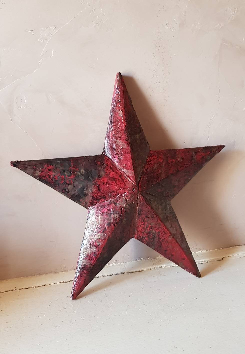 Étoile 3D Au Firmament Rouge Incandescent