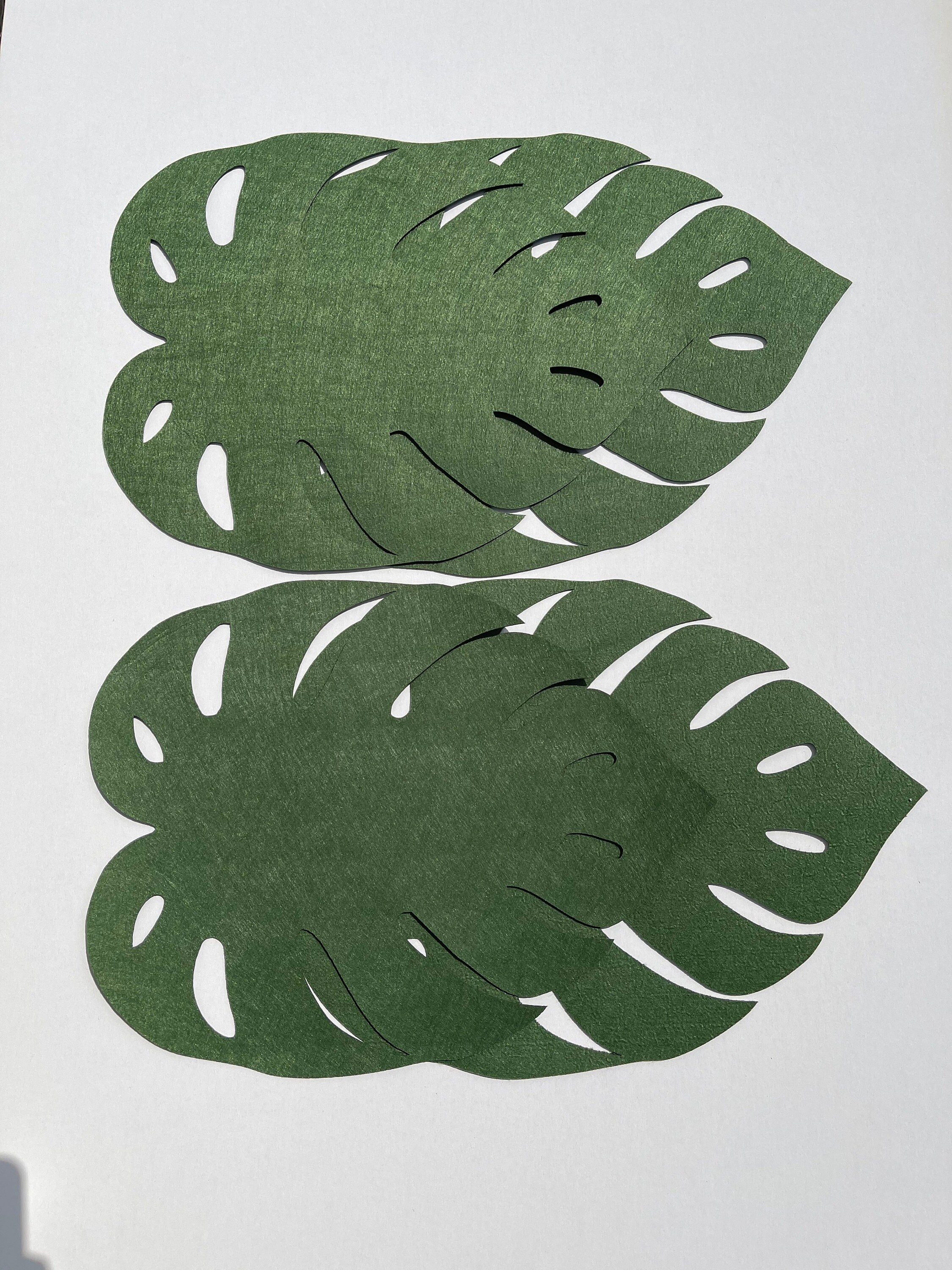 Set of Leaf Placemats Placemats Leaf Placemats Tropical Etsy