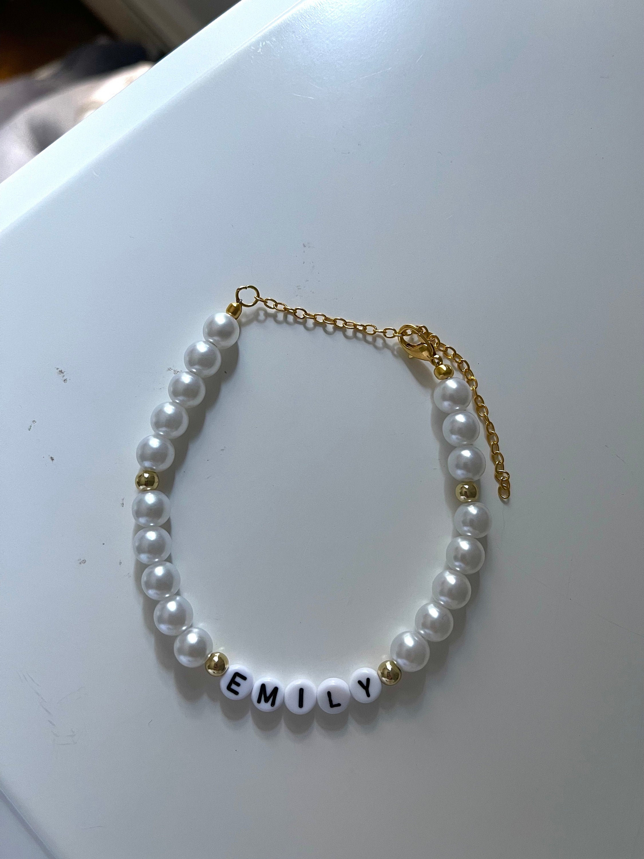 Pearl Beaded Friendship Bracelet Etsy