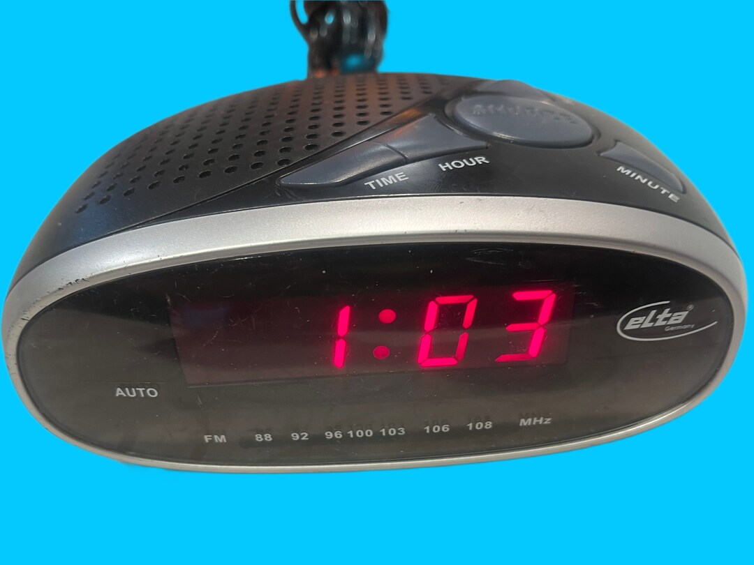 1970s ELTA Electronic Clock Radio Clock Radio Alarm Clock Fully