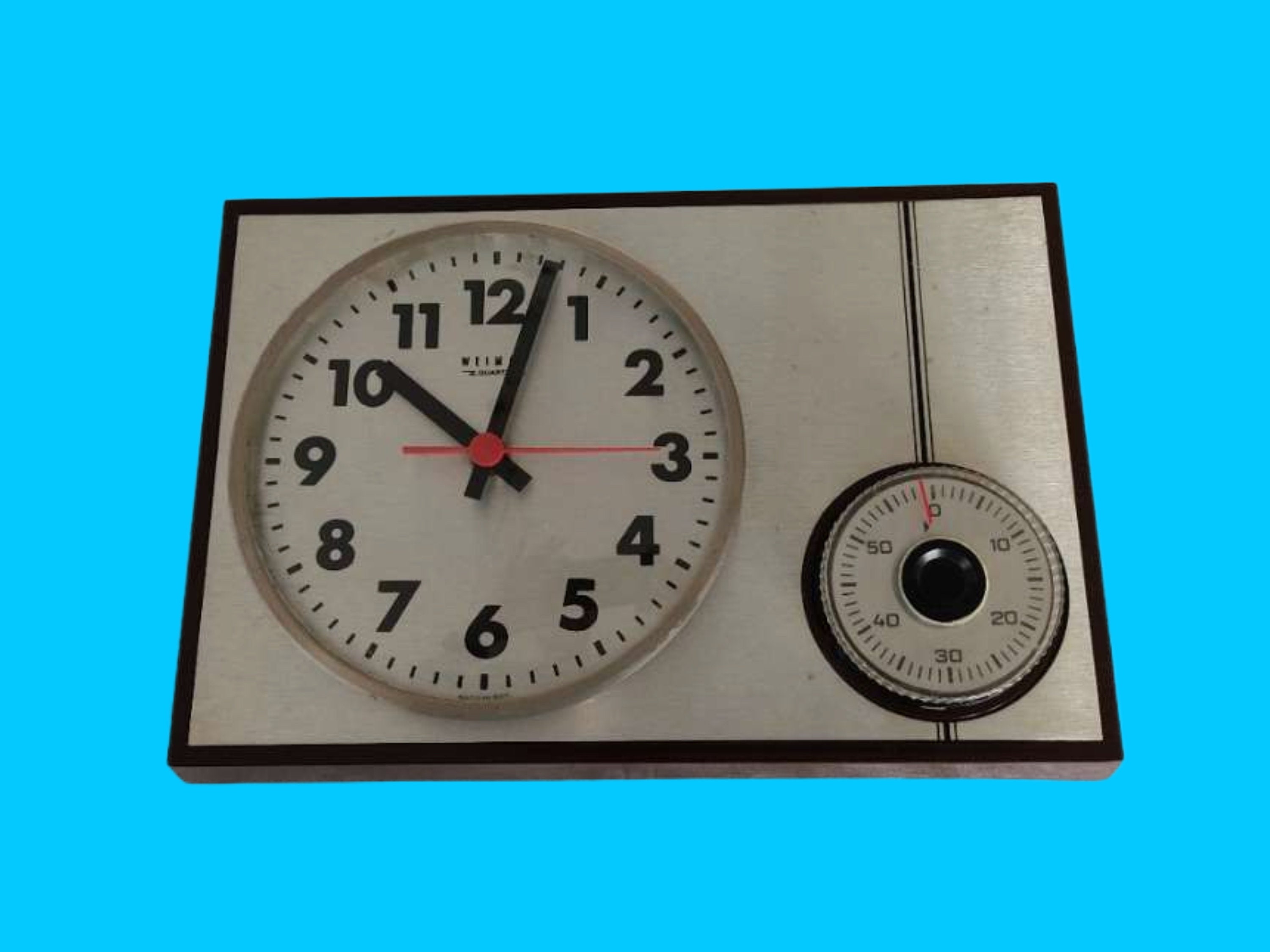 VERY RARE 1960s EMES Stylish Wall Clock With Egg Timer Kitchen