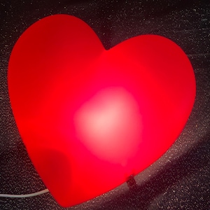 2000s IKEA children's room lamp, red heart wall lamp, night light, red balloon 30 cm Plastic Wall Light V40