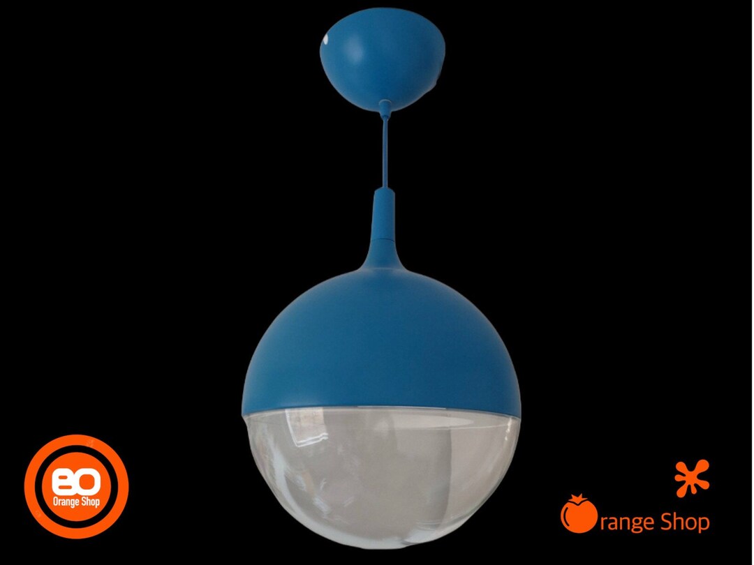 1990s Ikea Väster Blue Hanging Lamp Space Age Ceiling Lamp Etsy