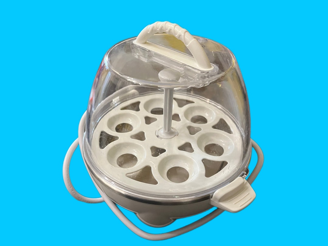 1970s AMBIANO Egg Cooker White Cult Fully Functional Top Condition Like