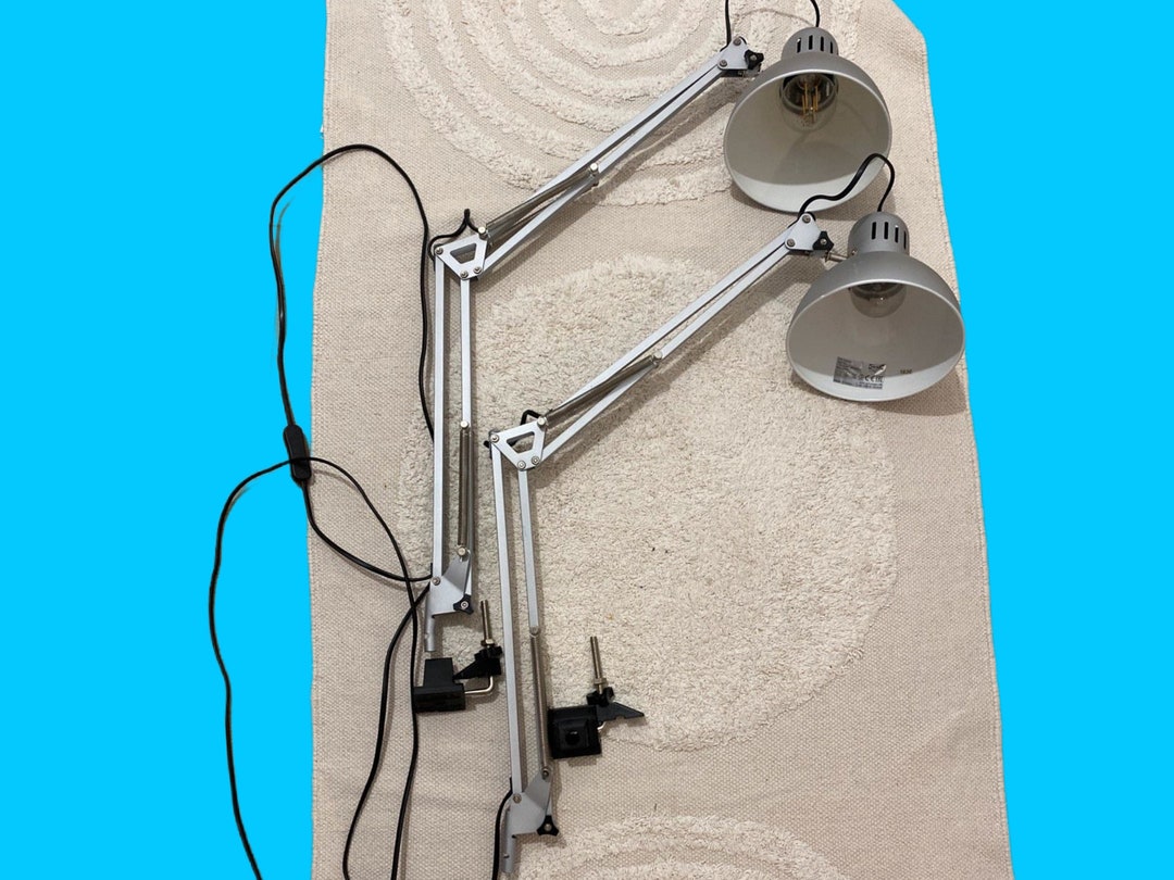 1980s IKEA Tertial A9504 Design Architect Lamp Desk Lamp Gray Spring