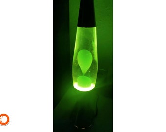 1990s MATHMOS Astro Baby Lava Lamp: Silver The original green table lamp bedside lamp lamp approx. 43 cm, 2Kg UK