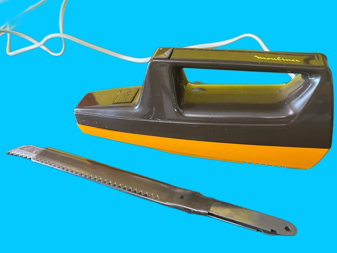 1970s Moulinex Electric Knife Orange With 2 Blades in Blade Etsy