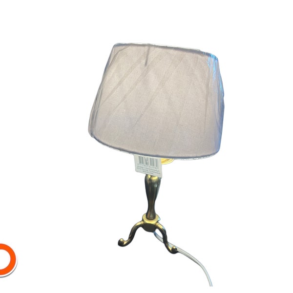 1920er Antike Lampe mit Messingfuss Jugendstil, neuer Schirm, neue LED, neue Elektrik Tischleuchte 40cm Germany