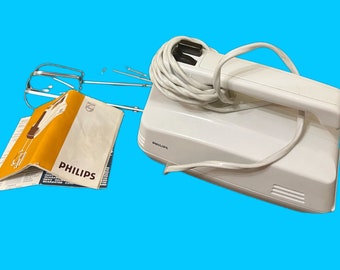 1970er Philips Mixer in OVP HR1178 Handrührgerät weiß-braun kaum benutzt  Holland