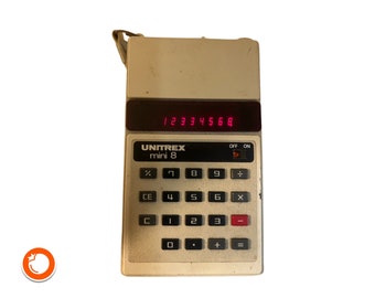 1970s Unitrex Mini 8 Calculator calculator red LED fully functional Made in Germany