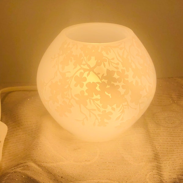 1990er Ikea KNUBBIG Tischlampe Tischleuchte Kugel Glas weiß 12 cm- - Nachttischlampe - Sweden