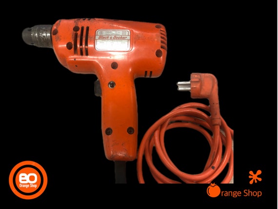 1970s Black and Decker Drill Orange Fully Functional D500N/ 300W