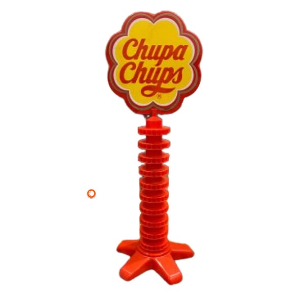 Chupa Chups stand support publicitaire pour sucettes orange objet de collection 40 cm VP10