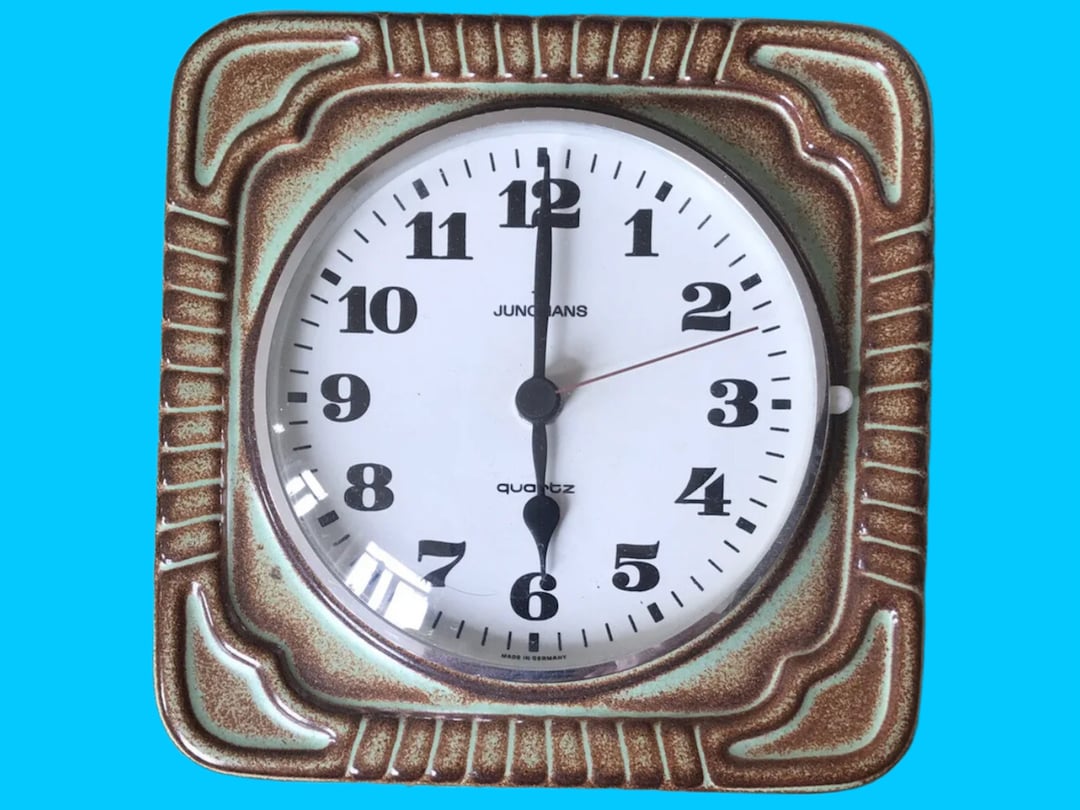 1970s JUNGHANS Quartz Wall Clock Kitchen Clock Ceramic Fully Etsy