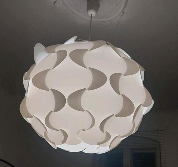 1990s IKEA Fillsta Lamp Ceiling Lamp Hanging Lamp White Plastic