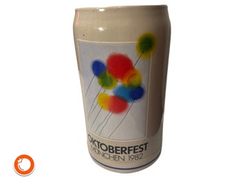 Very Rare 1982 Offizieller Oktoberfestkrug Munich limited Plakatmotiv, Jahrgangskrug, Wiesnkrug 1,0Liter Helmut Gratzfeld Germany  VP13