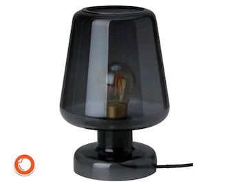 Lampe IKEA Guldalg - lampe de table en verre soufflé à la main lampe de chevet marron -Suède