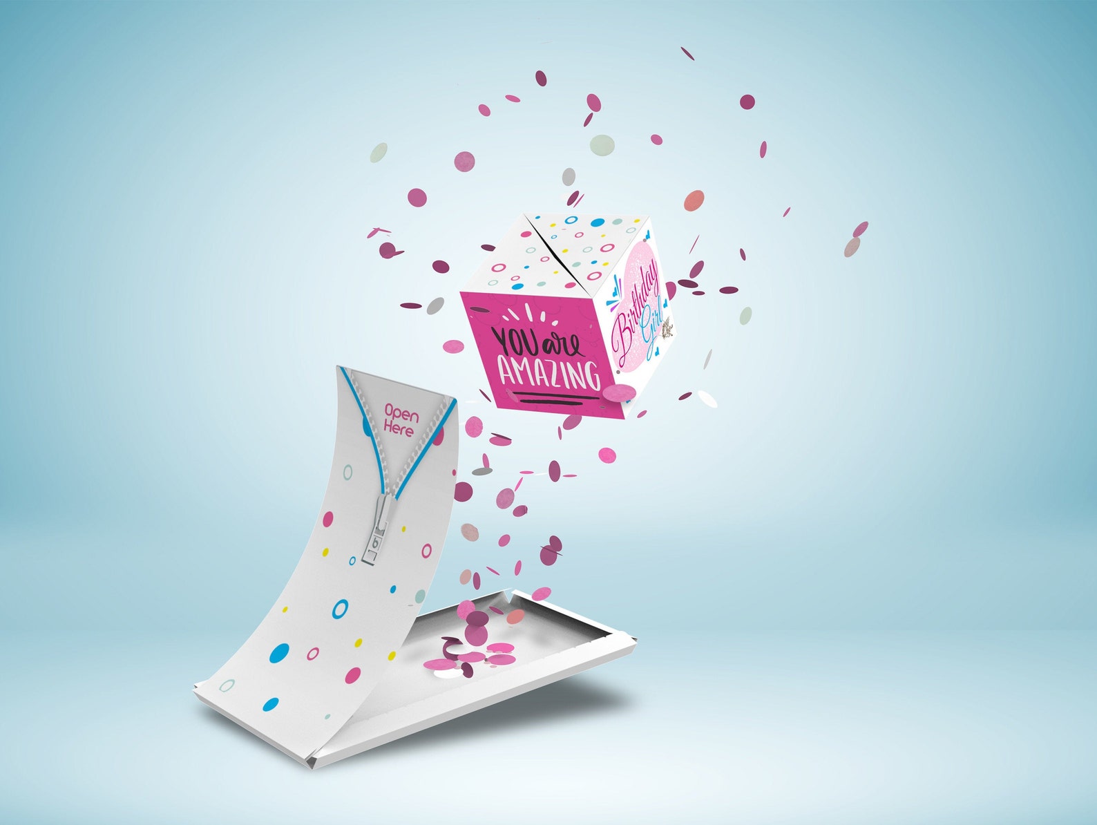 Boemby Exploding Confetti Greeting Card BOOM Card Surprise Etsy