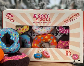 Donut Socks (Cotton) - Box of 6