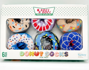 Men's Donut Socks  - Box of 6