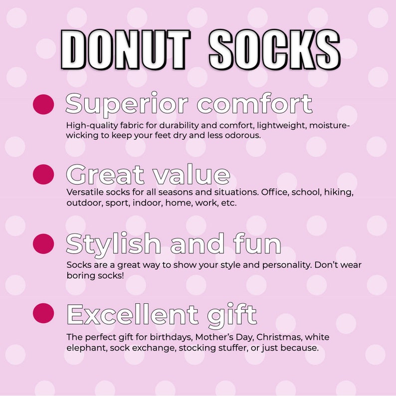 Donut Socks Cotton Box of 6 image 6