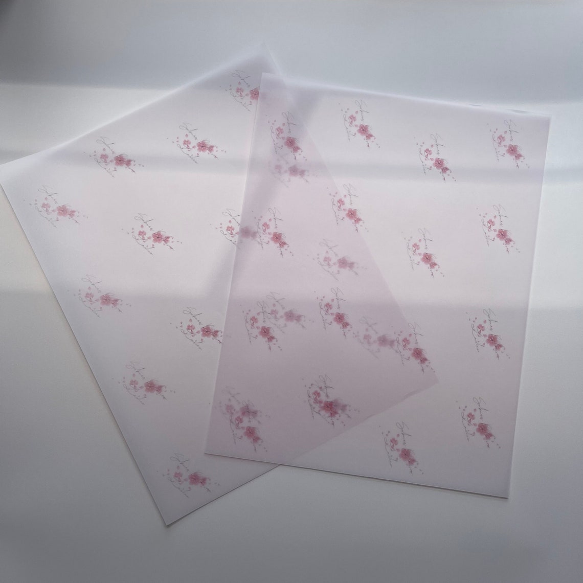 Custom Vellum Wrapping Paper Vellum Paper Logo Branded Etsy New Zealand