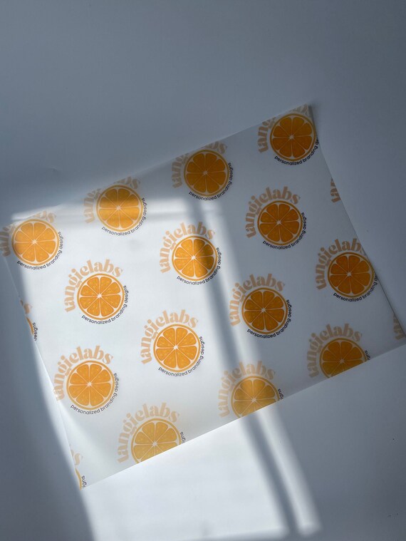 Custom Vellum Paper 100 Sheets Bulk Order Logo Brand Etsy