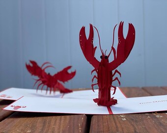 Maine Lobster Pop Up Card