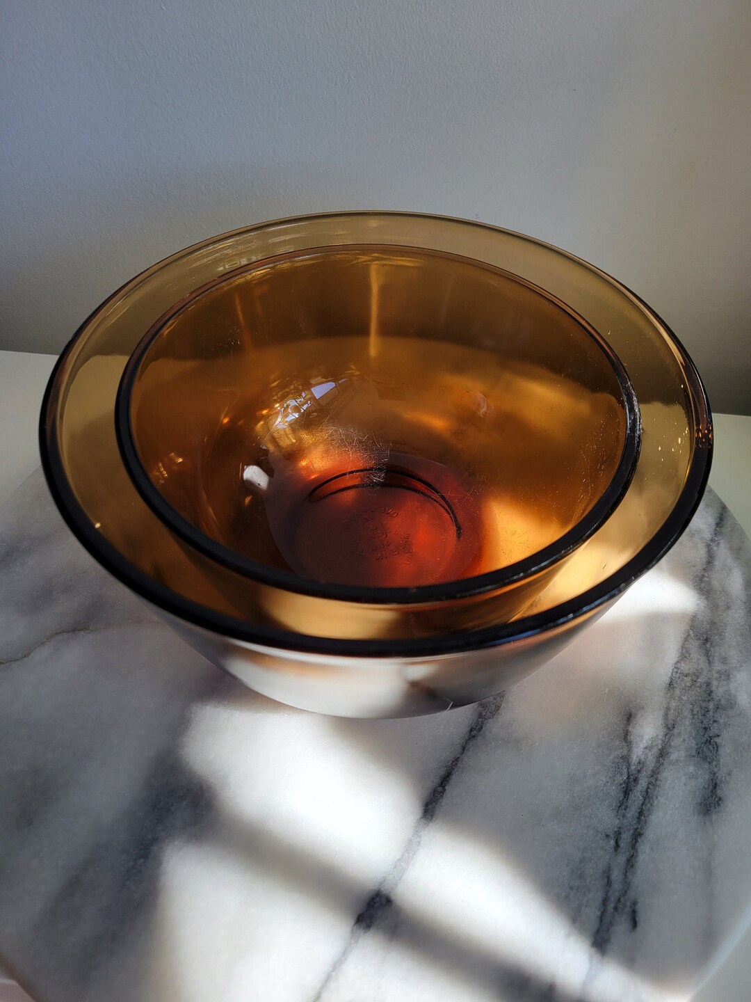 Set of 2 Anchor Hocking 456 and 457 Vintage Glass Oven and Microwave