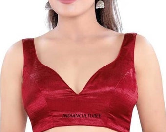 sleeveless saree jacket