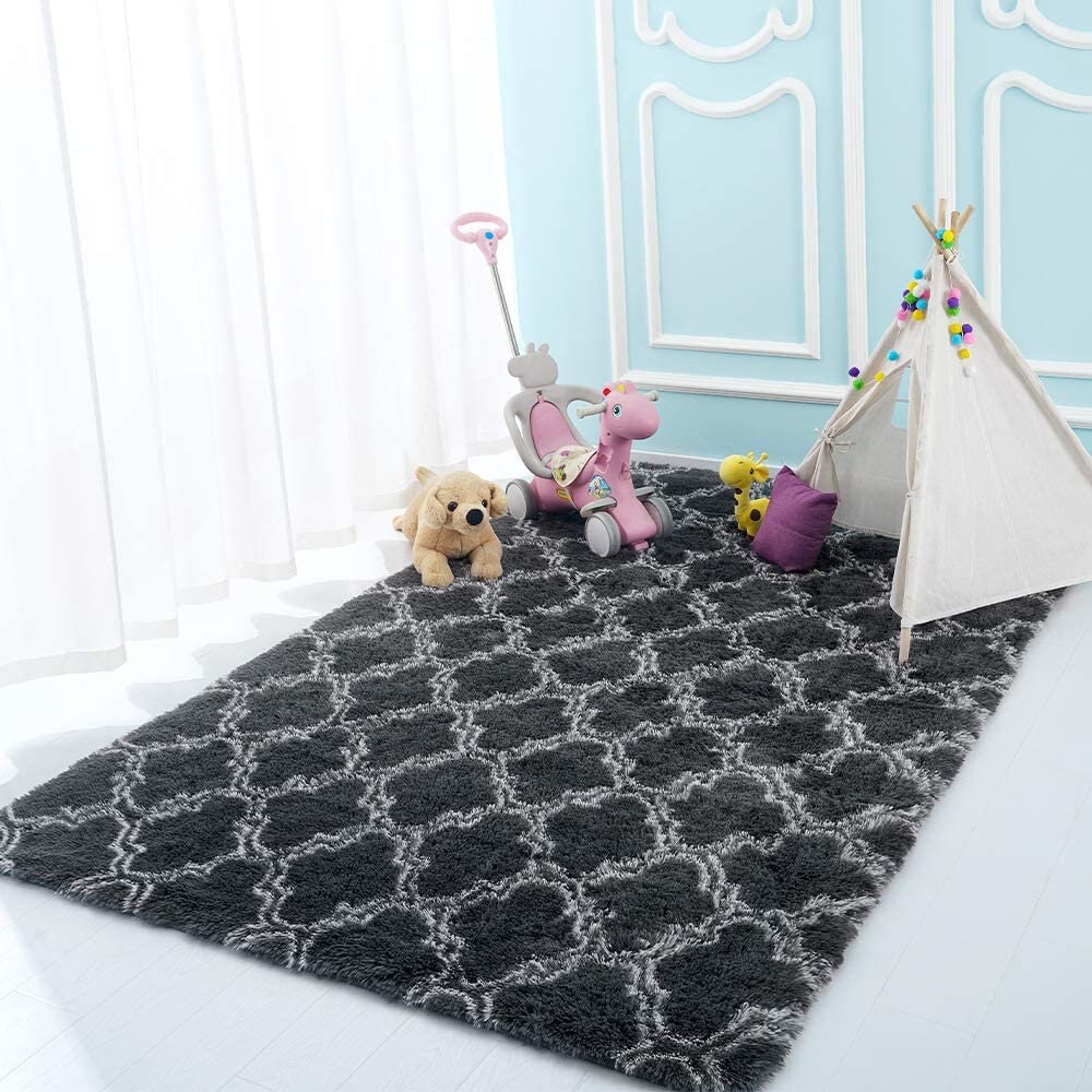 Flauschiger Schlafzimmer Teppich super weicher Samt Shaggy | Etsy