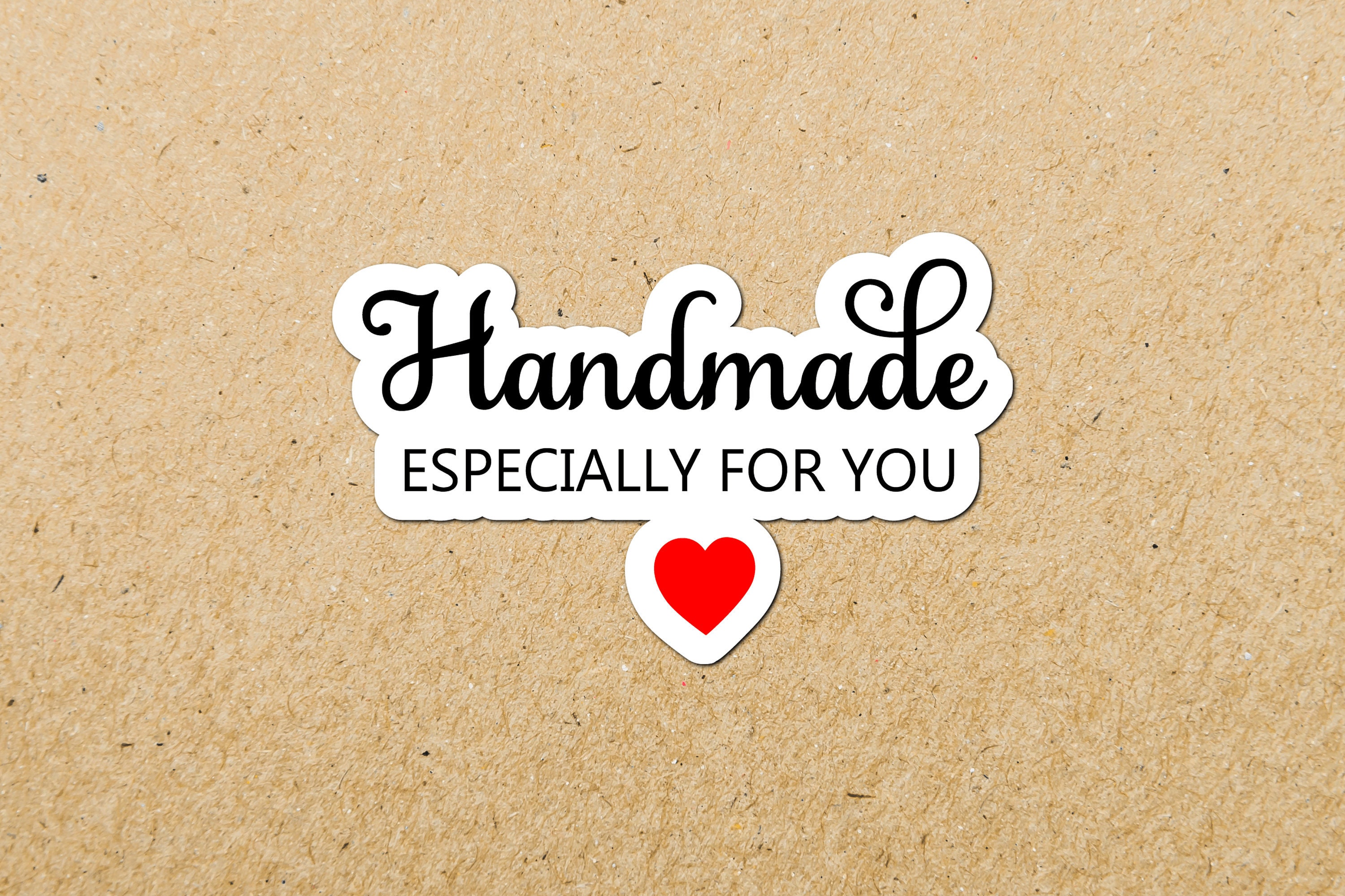 Handmade For You Small Business Stickers Red and Black Etsy