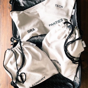 Labeled Packing Cubes Set for Travel Suitcase Organizer Bags Travel Cubes for Suitcase Divider Protective Packing Pouch Set Travel Gifts Kit