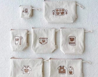 New Mom Neutral Wickeltasche Organizer 7er Set, Packing Cubes für Babys und Kleinkinder, Baby-Dusche-Geschenk, Geschenk für Mama, Veranstalter für Babys