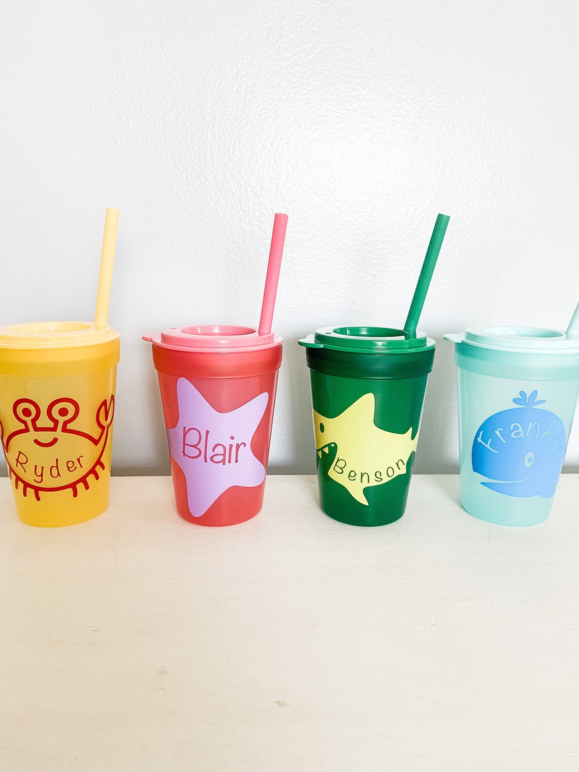 Personalized Kids Straw Cups Etsy