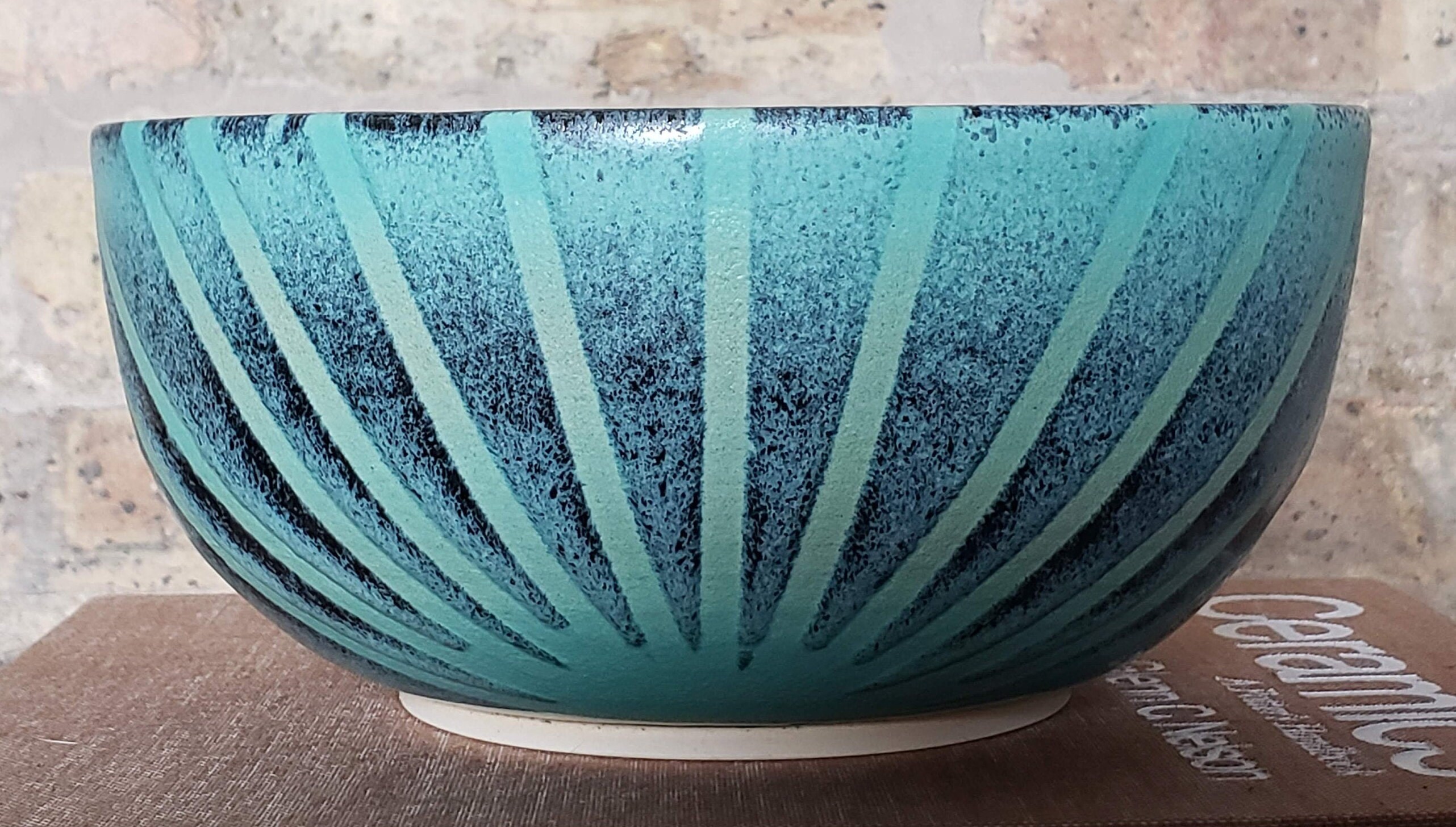 Handmade ceramic wheel thrown Peace Bowl Crafted in 2001.