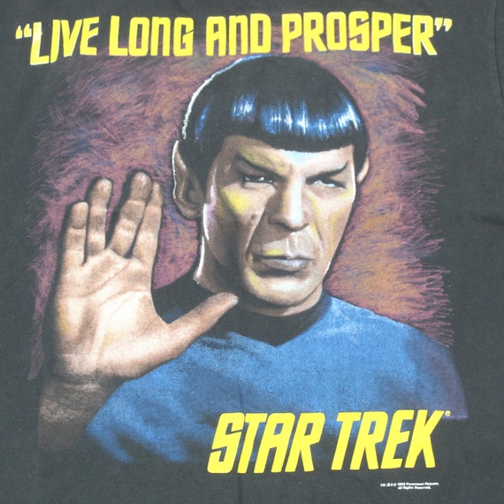 Vintage 90s STAR TREK “spock” Big Face Single Stitch Tee - Etsy