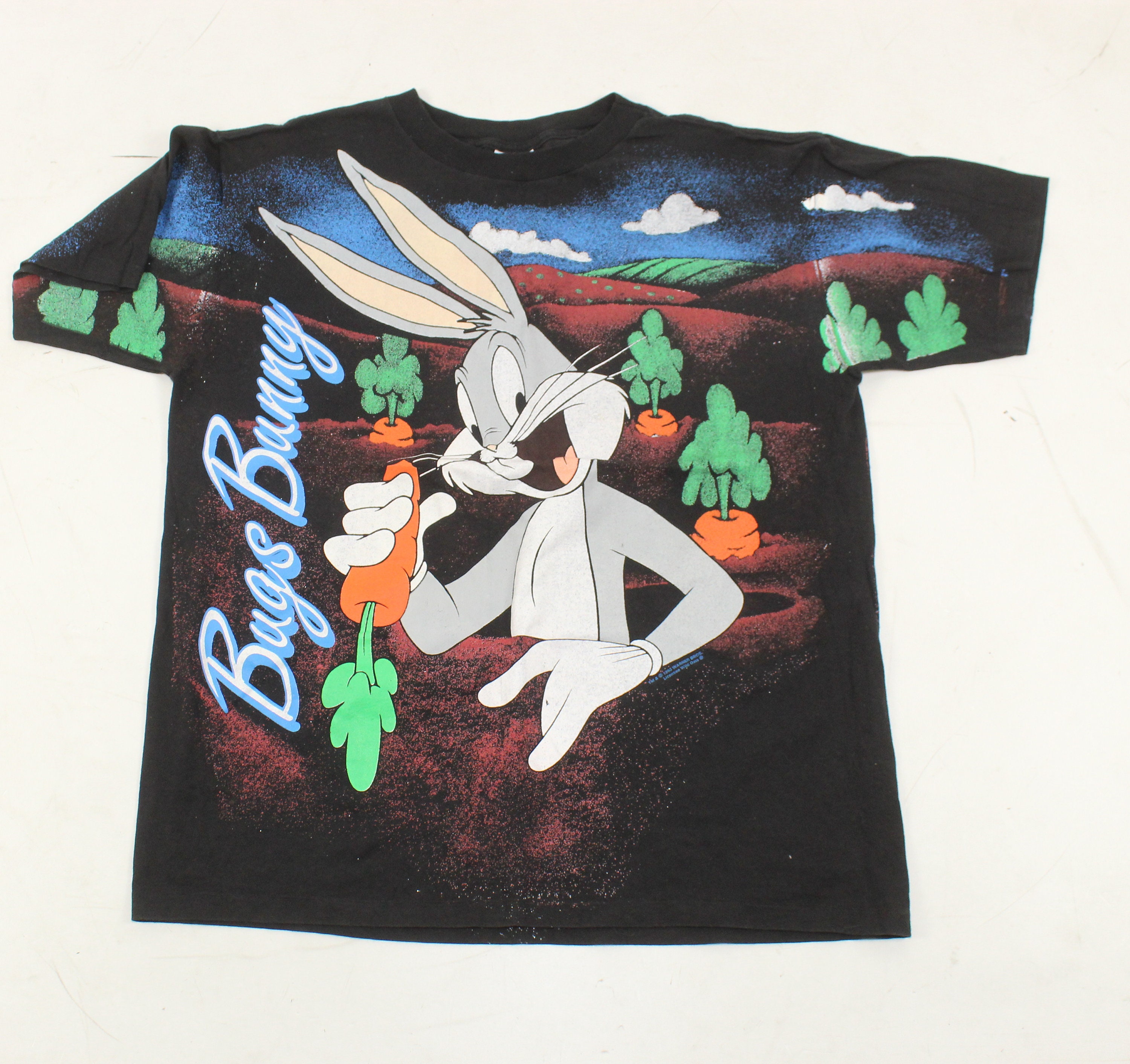 90s wild oats Looney Tunes Tシャツ Looney Tunes Shadow Reprint AOP T-Shirt Size Large Wild Oats