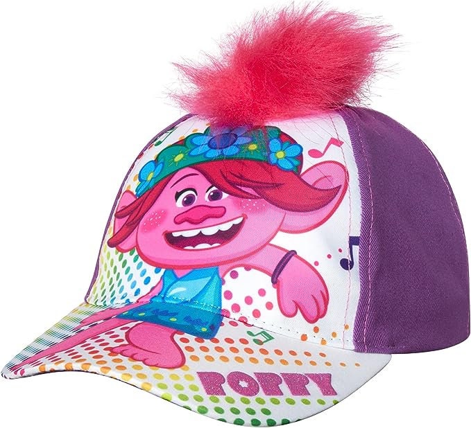 DreamWorks Girls Trolls Pom Pom Winter Hat Glove Set for Little Girls Age  4-7