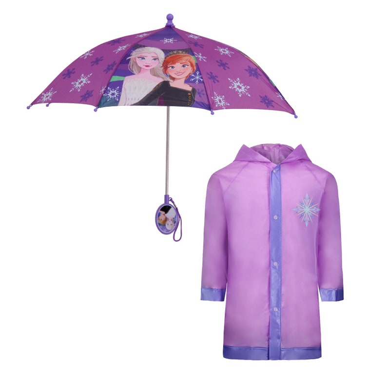 Disney Frozen Elsa & Anna Kids Umbrella With Matching Rain Etsy