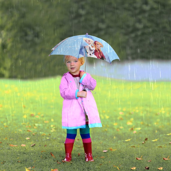 Sermón Dirección Desde Paraguas Disney Frozen Elsa & Anna Kids con poncho de lluvia a - Etsy México