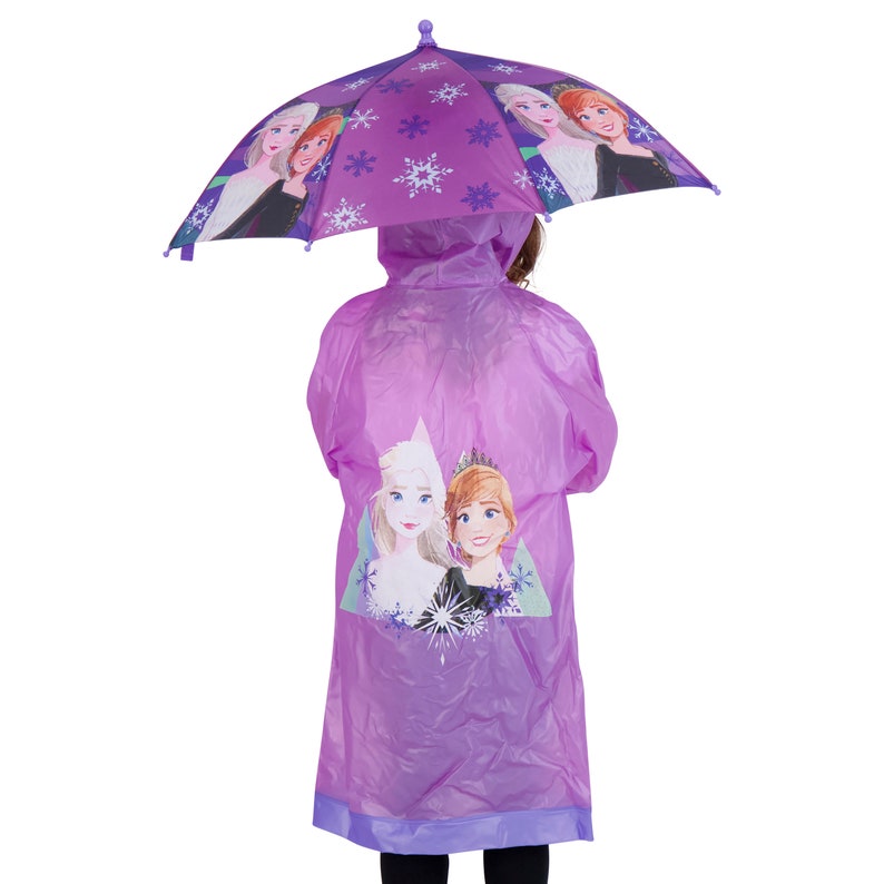 Disney Frozen Elsa & Anna Kids Umbrella With Matching Rain Etsy
