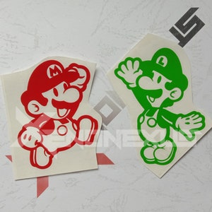 Mario and Luigi Character Vinyl Decal Sticker for Car - Super Mario