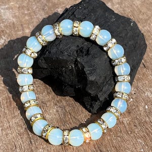 Top Grade Quality Opalite Beaded bracelet for jewelry gemstone gift handmade gemstone jewelry Beautiful Bracelet.