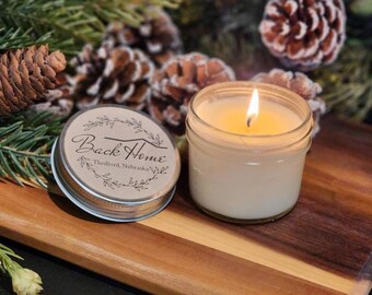 Seasonal Soy Wax Candles - Choose Your Scent, 4 oz. or 8 oz., Hand Poured, Mason Jar Candle, Fall Candles, Christmas Candles