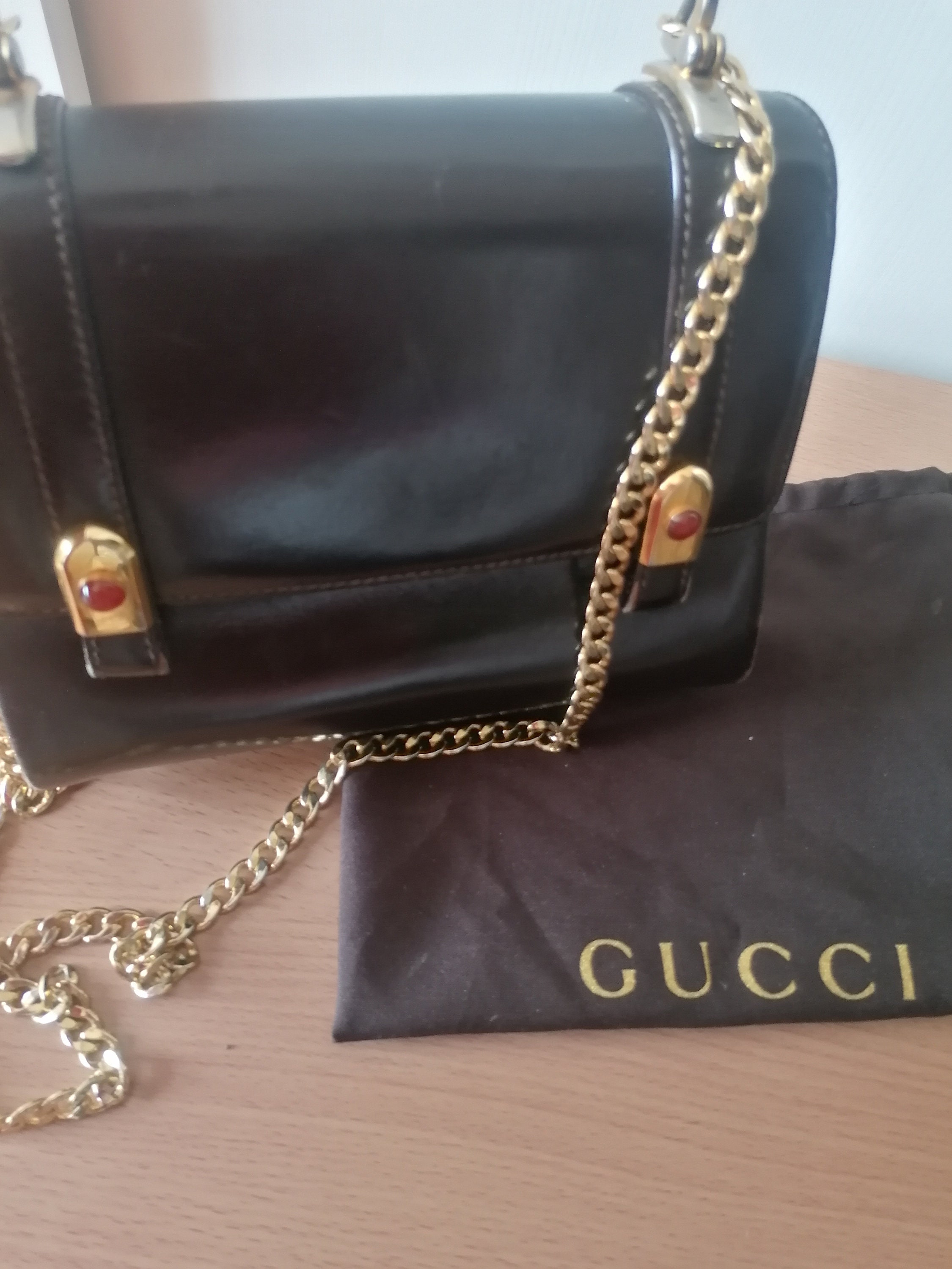 Rare Vintage Gucci Leather Bag 