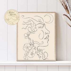 Line Art Print Woman Face, Minimalist Wall Art, Woman Line Art Printable, Woman Line Art, Abstract Wall Art, Minimalist Wall Art