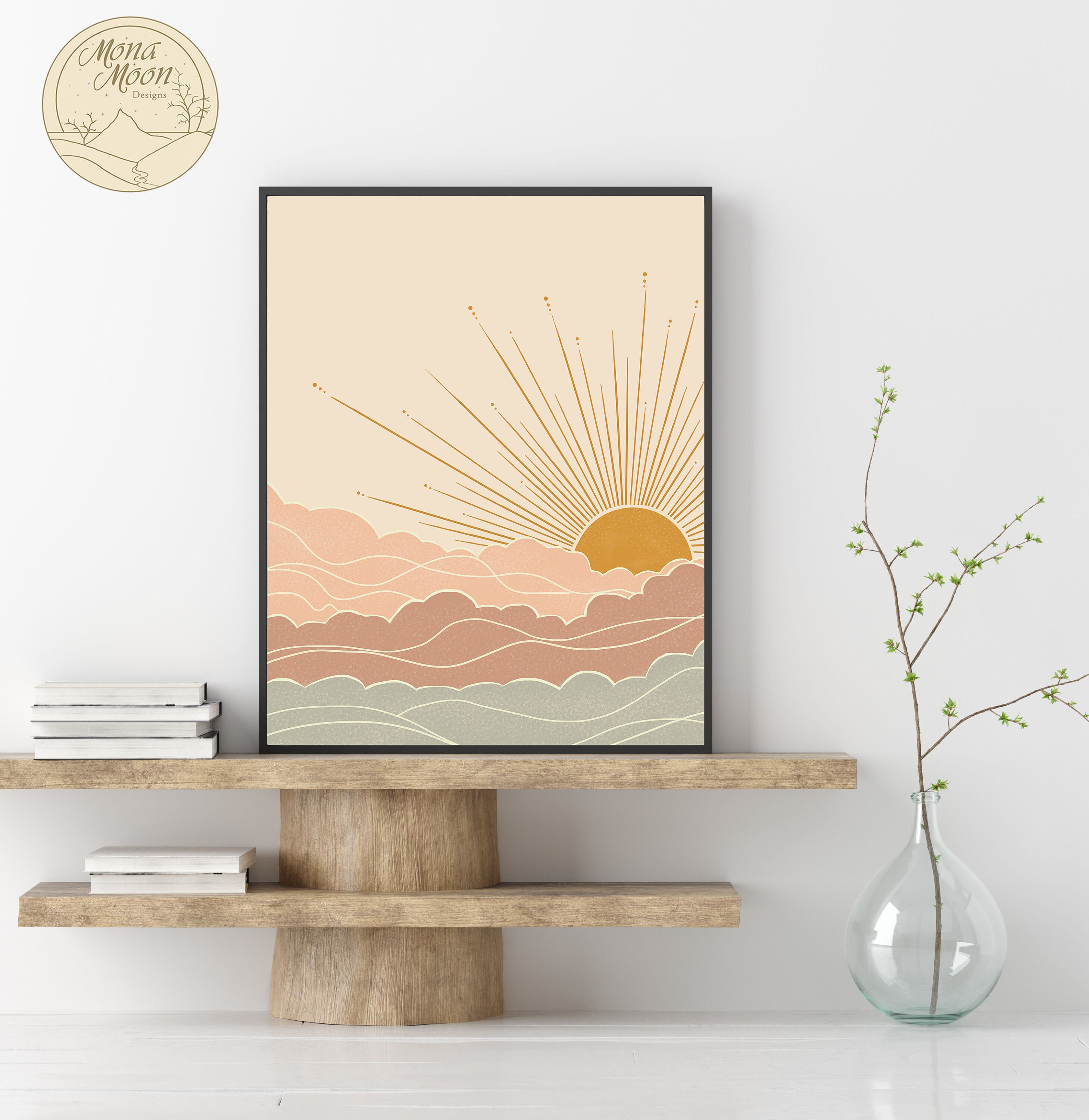 Boho Gallery Wall Set of 6 Prints Above Bed Decor Boho Decor - Etsy